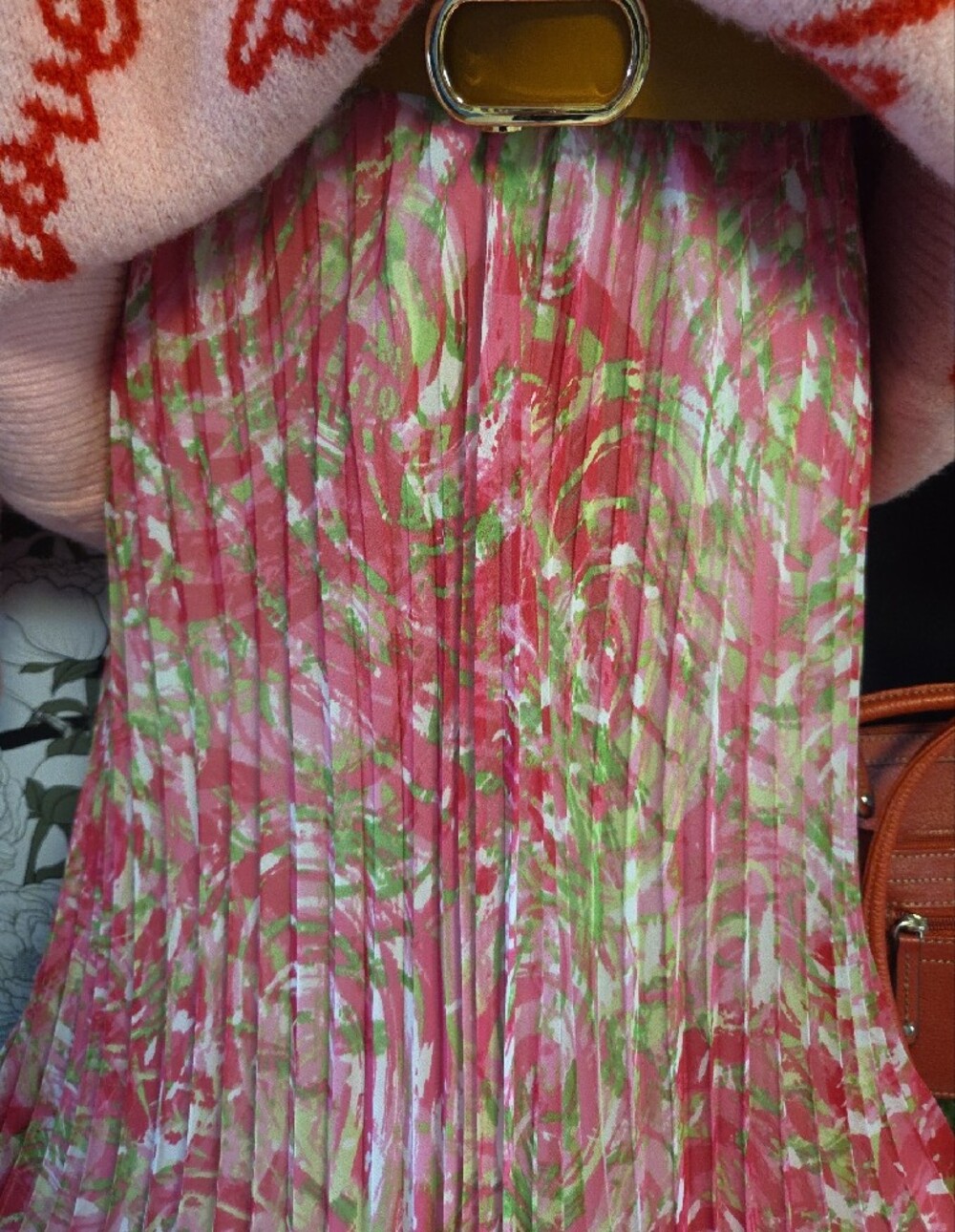 Ruby Rd. Pink Floral Pleated Maxi Dress - Picture 4 of 9